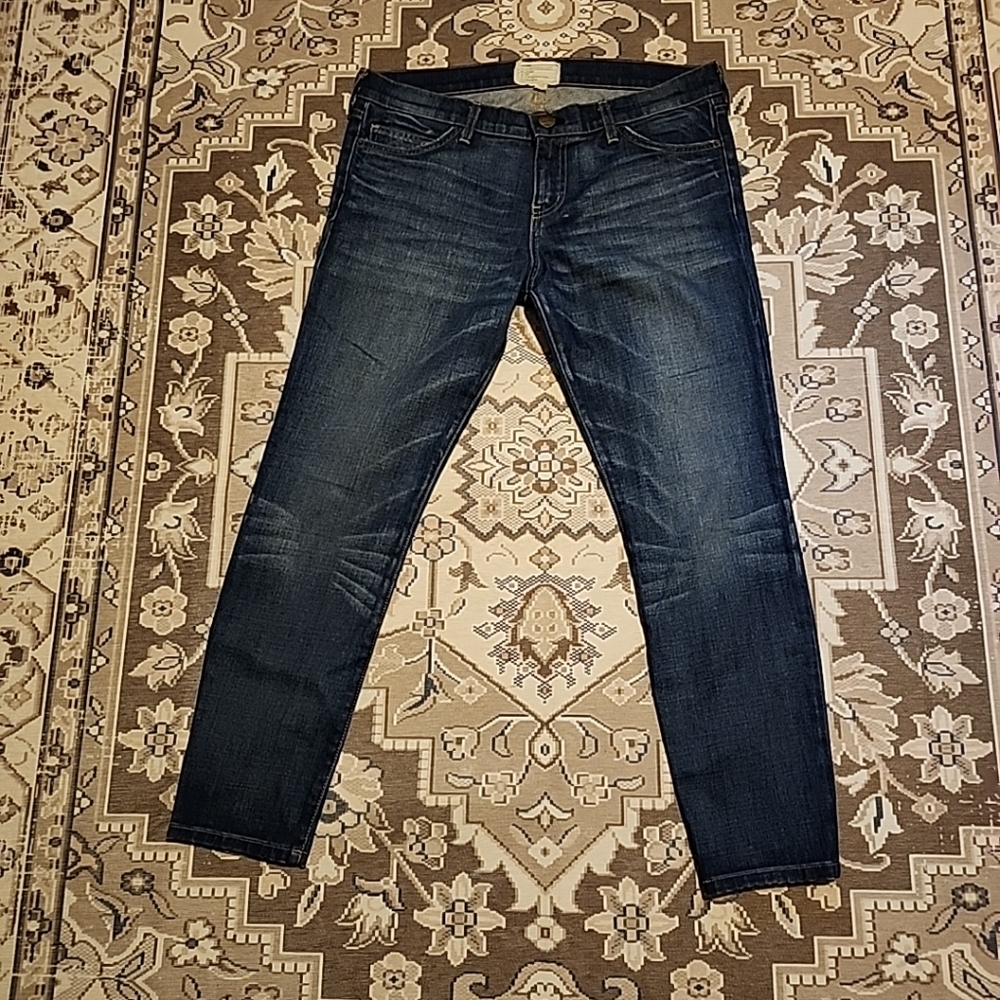 Current/Elliott cropped skinny distressed jeans show your shoes 36x28x9